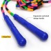 Coolrunner 16 FT Long Jump Rope2 PACK Double Dutch Jump Rope Soft Beaded Skipping Rope for Kids Adults Plastic Segmented Jump Rope Long Enough for 4-5 JumpersRainbow Style 1 Green Blue - B4QFMVKDA