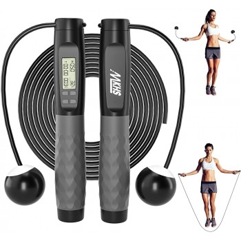 MKHS Cordless Jump Rope with Counter Weighted Jump Ropes for Fitness Exercise for Women Men Kids. Ropeless Smart Skipping Rope for Indoor and Outdoor - BSTFEFLIC