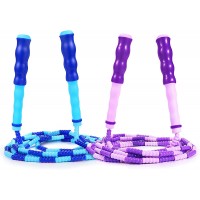 Supertrip Jump Rope Kids-Soft Beaded Skipping Rope Adjustable Tangle-Free Segmented Jumping Rope for Children and Students - BQITBOLT5