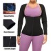 ALVAGO Sauna Suit for Women Sweat Jacket Waist Trainer Long Sleeve Sauna Shirt Body Shaper Workout Top Zipper - B0ZSYVGX0