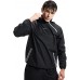 BVVU Sauna Suit for Men Women Zipper Sweat Sauna Jacket Pant Gym Workout Sweat Suits with Hood Slimming Training Bodyshaper - B49JGWYR3