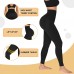 FeelinGirl Sauna Shorts for Women High Waisted Sweating Capris Shorts Neoprene Stretch Activewear Tummy Control Body Shaper Running Yoga Shorts Hook & Eye Closure - BYPYCMWE2