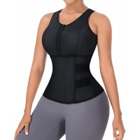 FeelinGirl Sauna Waist Trainer Vest for Women Plus Size Neoprene Sauna Suit Workout Full Body Shaper - BWC8R6GUL