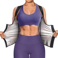 Junlan Sauna Suit for Women Waist Trainer Vest for Women Sweat Tank Top Shaper for Women with Zipper - BFS1LT2EO