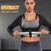 KUMAYES Sauna Suit for Women Sweat Body Shaper Jacket Hot Waist Trainer Long Sleeve Zipper Shirt Workout Top - BPJG7ZYEC