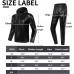 MulYeeh Weight Loss Sweat Suit Anti-Rip Heavy Duty Full-Zip Sauna Suit Fitness Exercise Gym Top Pant with Hood for Men Women - BYJYHHG4X