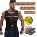NINGMI Sauna Vest for Men 2 in 1 with Waist Trainer Sweat Workout Tank Top Neoprene Suit Zipper Shirt Slimming Belt Gym - BENC5CSXX