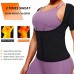 Sauna Suits for Women Sweat Waist Trainer Vest for Women Workout Body Shaper Zipper Shirt Jacket Heat Trapping Tops - B92643OUF