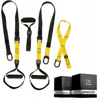 Home Suspension Training Kit – Suspension Trainers 2 Adjustable Suspension Straps with Handles 2 Extension Straps Door Anchor – Supports Up to 400 Lbs - BYGKYSH2M
