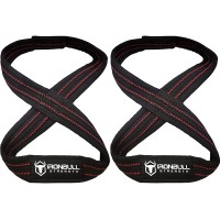 Iron Bull Strength Heavy Duty Lifting Straps for Deadlift Figure 8 Wrist Straps for Heavy Weight Lifting Strongman Powerlifting Workout and Weightlifting for Men - B0935BAB2