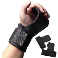 Lifting Grips Weight Lifting Hand Grips Workout Pads with with Built in Adjustable Wrist Support Wraps for Power Lifting Pull Up Fitness Gym Fitness Gloves Alternative - BKSB66DL1