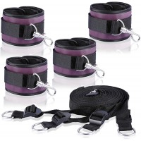 SMKING Functional Fluffy Wrist Leather Leg Cuffs Purple - BTHYAP9V2