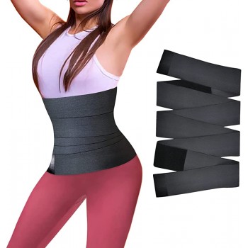 DOSURBAN Waist Trainer for Women Waist Trimmer Snatch Waist Wrap Bandage Tummy Control Belt Body Shaper Bandage for Gym - BGR1DQO0T