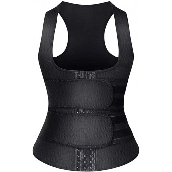 HOPLYNN Neoprene Sauna Sweat Waist Trainer Corset Trimmer Vest for Women Tummy Control Waist Cincher Body Shaper - BQPTNI5LL