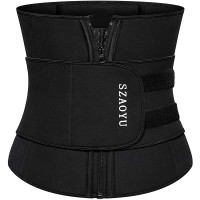 SZAOYU Neoprene Sauna Waist Trainer Belt for Women Sweat Waist Trainer Corset Waist Trimmer,Waist Cincher Shaper Zipper - BSPMXIFLW