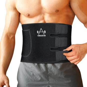 Waist Trimmer Belt Sweat Band Waist Trainer For Men Woman Lower Belly Fat Burning Sauna Suit Tummy Stomach Wrap Back Support - BR8W6UA3W