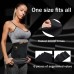 Wrize Above Waist Trainer for Women Lower Belly Fat – Wrap Corset Belt Sweat Band Stomach Trimmer Workout Clothes and Men All Size including Plus Size Black One - B7YNH2R6G