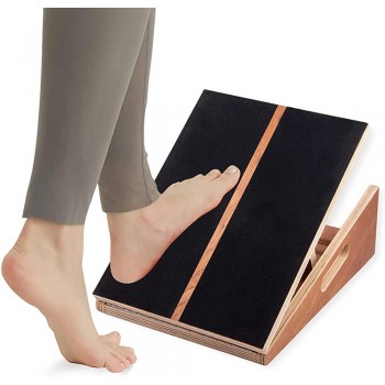 Professional Wooden Slant Board Adjustable Incline Board and Calf Stretcher Stretch Board Extra Side-Handle Design for Portability - BI3QKH2L1