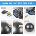 Large Exercise Ball 75cm with Foot Pump & Resistance Band Comfortable Birthing Ball for Pregnancy During Labor and Delivery Anti-burst & Stability - BD3MF3KH9