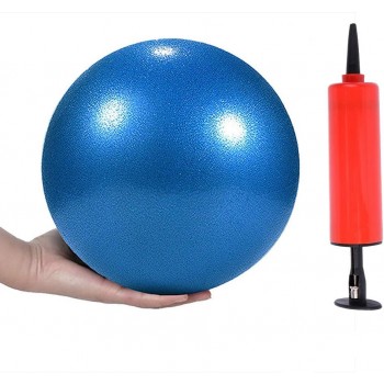 Mini Yoga Pilates Ball 10 Inch for Stability Exercise Training Gym Anti Burst and Slip Resistant Balls with Inflatable Straw - B6XICVG2K
