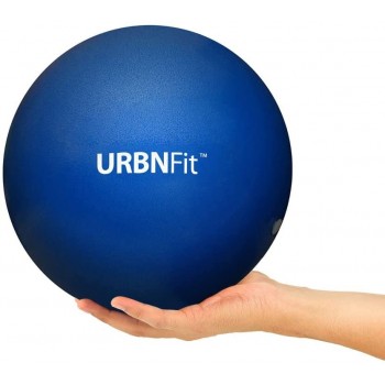 URBNFit Small Exercise Ball 9-inch Mini Pilates Ball with Fitness Guide for Yoga Barre Physical Therapy Stretching & Core Stability Workout - BCKGP68UO