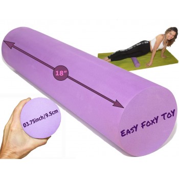 EasY-FoxY-ToY Foam-Roller Ø3.75x18 Trigger Point Body Massage Roll a Fascia Cellulite Tool; Sore Muscles Recovery with Back Pain Relief; Eco-Friendly Low Density EVA Foam for Physical Therapy - B0MONX8PQ