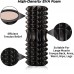 PudCraft Foam Roller Set 6 in 1 Foam Rollers Muscle Roller Stick Massage Balls Exercise Resistance Bands and Figure 8 Exercise Band Yoga Stretch Strap for Back Pain Relief with Carry Bag Black - B9JC7IEG1