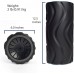 Zyllion Rechargeable Vibrating Foam Roller with 4 Intensity Levels and 3 High Density Surfaces for Exercise Deep Tissue Massage and Muscle Recovery Black Black ZMA-22-BKBK - BSJXXXVS2