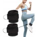 AOHO MOOON Comfortable Adjustable Padded Ankle Wrist Cuffs Neoprene Padded Straps D-Ring Glute Kickback for Cable Machine Ideal for Glutes Exercises 2 Pack - BLAU7MLHM