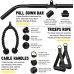 Fitness LAT and Lift Pulley System Gym Upgraded LAT Pull Down Cable Machine Attachments Loading Pin Handle and Tricep Rope for Biceps Curl Forearm Triceps Exercise Home Gym Equipment - BLTGDS01C