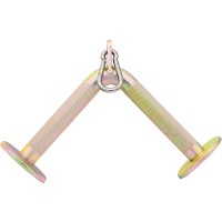 Strbee Double D Handle & V Shaped Bar & Tricep Rope.Rainbow & Silver & Black Cable Machine Attachments for Gym Cable AttachmentMultiple Choices - BVQ6OT569