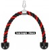 Universal Tricep Rope Pull Down 28 Inch Heavy Duty Nylon Rope Easy to Grip & Non Slip Cable Attachment Ideal for Professional Gyms Too（Black Red） - B5330CABI