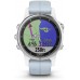 Garmin Fenix 5S Plus GPS Smartwatch Silver White with Light Blue Band Renewed - B81Y3OF5C