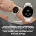 Garmin Venu 2 Plus GPS Multisport Smartwatch 1.7 in. with Call and Text Music Adv HM+FF Cream Gold Bezel with Ivory Case and Wearable4U Black Earbuds Bundle - BMUONM0C8