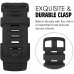 MoKo Watch Strap Compatible with Garmin Instinct Esports Solar Tactical Tide Military Watch,Soft Silicone Adjustable Replacement Band Fit Garmin Instinct Sports GPS Smart Watch Black - B9DCD4IY4