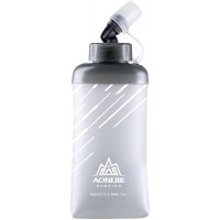 BAKLUCK TPU Soft Flask 17 oz Collapsible Water Bottle for Hydration Vest Running Belt Grey - BVLBGTBZ6