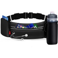 Fanny Pack for Women Men Running Fanny Packs with Foldable Water Bottle Holder for Walking,Traveling Running Casual Hands-Free Wallets Belt Pack Phone Bag Carrying All Phones - BPJ8OXX3L