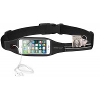 Rhino Valley Running Belt Waist Pack Sports Fanny Pack Fitness Workout Belt Dual Pockets with Clear Touch Screen Compatible with iPhone 13 Mini iPhone 13 iPhone 13 Pro iPhone 12 12 Pro,iPhone 11 - B3D0EH30S