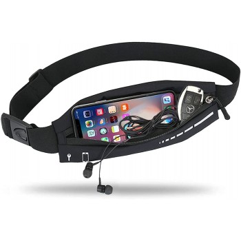 Slim Running Belt for Women & Men,Running Waist Pack Phone Holder,Jogging Workout Fanny Pack Runners Pouch Compatible with iPhone 12 11 Pro Max XS XR 8 7 Plus - BGCKDZCM4