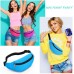 Weewooday 7 Pieces Neon Fanny Pack 80s Party Waist Bag Adjustable Waist 2 Zipper Travel Running Fanny Pack for Rave Party Women - BYX82I6KV
