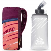AONIJIE Handheld Water Bottle Running Upgraded with 17oz Soft Flask Fit Below 6.8 inches Phones Grip Free for Marathons Hiking Running Walking and Outdoor Activity - BKZI3UAE9