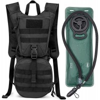 G4Free Military Tactical Hydration Pack Water Backpack with 3L Upgraded Bladder for Hiking Running Cycling - BRUILTJKC