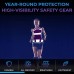247 Viz Reflective Running Vest Safety Gear High Visibility Vest for Women & Men Stay Visible & Safe Light & Comfy Running & Cycling Vest Large Pocket Adjustable Waist & 2 Reflective Bands - BV3ATVKSX