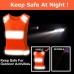 Reflective Running Vest Gear with Large,Zippered Pocket Adjustable Waist Light & Comfy satety Vest for Walking Cycling Jogging 360° High Visible Safety Gear for Women and Men - B3TQXBIC0