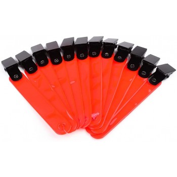 TY Archery Orange Night-n-Day Trail Markers with Clips Pack of 12 Hanging Trail Marking Reflectors Trail Marking Tape Trail Marking Ribbon,Highly Reflective Markers for Hiking or Hunting - BGVAI0TW8