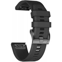 ANCOOL Compatible with Fenix 5 Band Easy Fit 22mm Width Soft Silicone Watch Bands Replacement for Approach S62 Quatix 6 Fenix 5 Plus Fenix 6 Fenix 6 Pro Fenix 7 Smartwatch Black - BTDTI6B4K