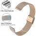 Compatible for 18mm Garmin Vivoactive 4S 40mm Venu 2s Bands ViCRiOR Solid Stainless Steel Watchband+ Mesh Strap Bracelet Replacement Band Strap for Garmin Vivomove 3S Rose Gold - B3KMQPKH7