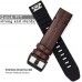 Abanen Leather Watch Bands for Fenix 6 Fenix 5 Fenix 7 QuickFit 22mm Soft Genuine Leather with Silicone Sweatproof Wrist Strap for Garmin Fenix 6 Pro Sapphire,Instinct EPIX 2,Approach S62 S60 - BZ1REK92M