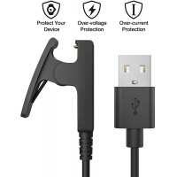 Charging Clip Compatible with Garmin Approach S20 G10 GPS Golf Watch and Forerunner 230 235 630 35 35J 645 735xt GPS Running Watch USB Data Sync Charge Cradle Dock Charger Clip Charging Cable Black - BEIOKF3HY