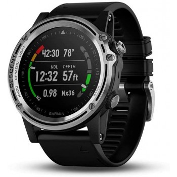 Garmin Descent Mk1 Watch-Sized Dive Computer with Surface GPS Includes Fitness Features Silver Black Renewed - BTZCFD34W